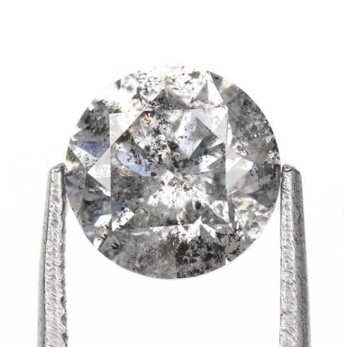 Salt And Pepper Diamond Round Brilliant Cut Diamond