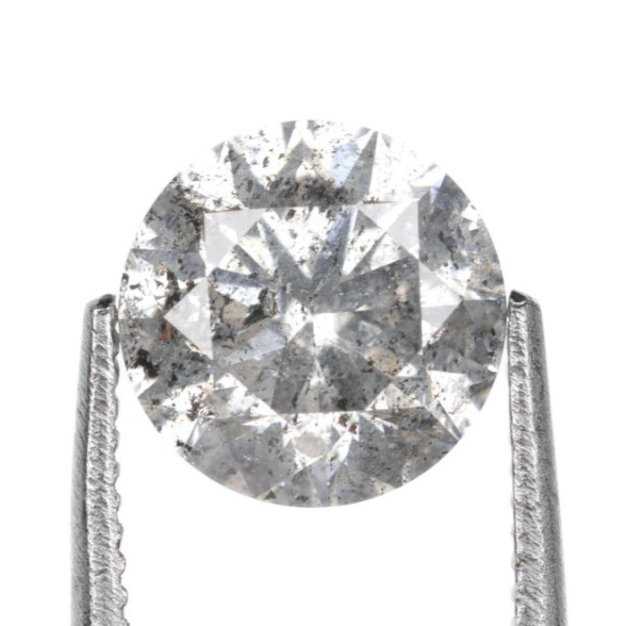 Salt And Pepper Diamond Round Brilliant Cut Diamond
