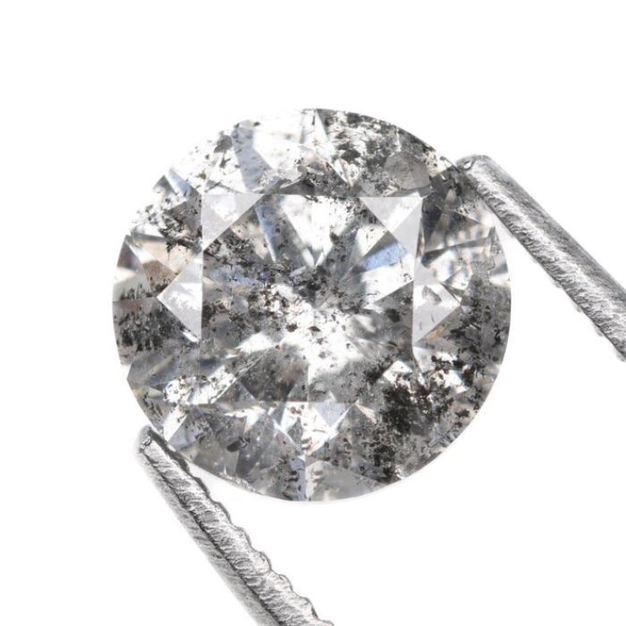 Salt And Pepper Diamond Round Brilliant Cut Diamond
