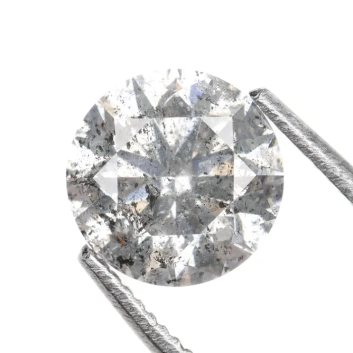 Salt And Pepper Diamond Round Brilliant Cut Diamond