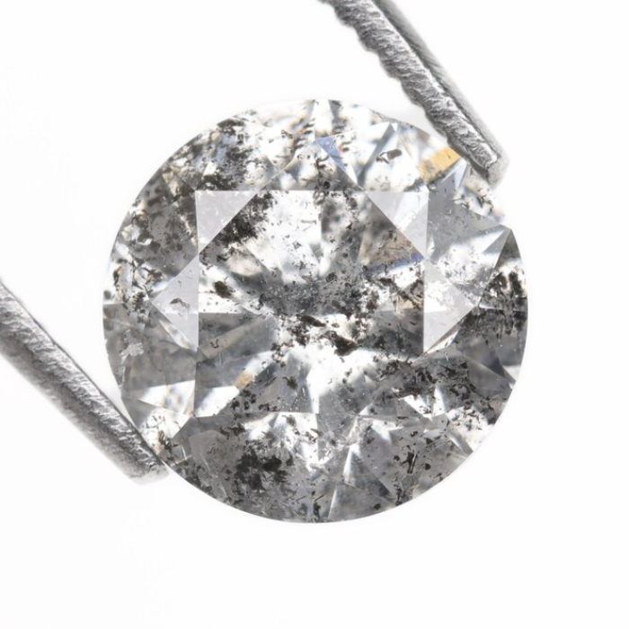 Salt And Pepper Diamond Round Brilliant Cut Diamond