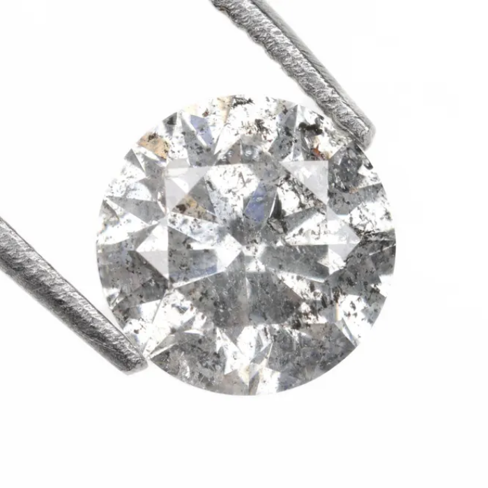 Salt And Pepper Diamond Round Brilliant Cut Diamond