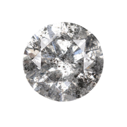 0.93 CT Round Brilliant Cut Natural Salt and Pepper Diamond - Minimal Carbon
