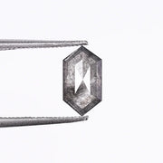 0.94 CT, Hexagon Cut Salt & Pepper Diamond Loose - Minimal Carbon