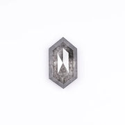 0.94 CT, Hexagon Cut Salt & Pepper Diamond Loose - Minimal Carbon