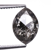 0.95 CT Marquise Cut Natural Loose Salt And Pepper Diamond - Minimal Carbon