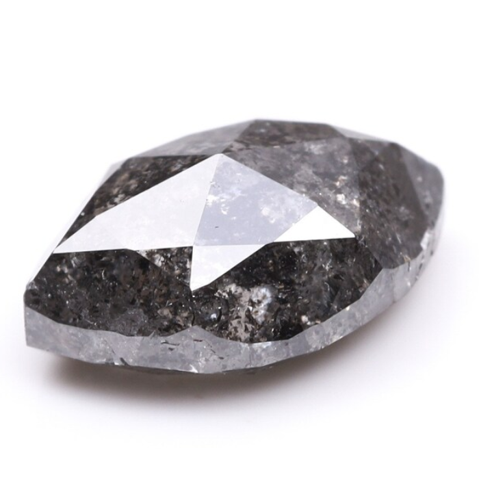 0.95 CT Marquise Cut Natural Loose Salt And Pepper Diamond - Minimal Carbon