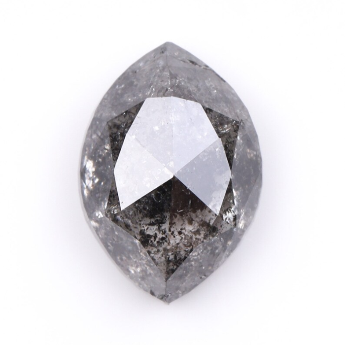 0.95 CT Marquise Cut Natural Loose Salt And Pepper Diamond - Minimal Carbon