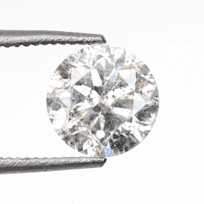 Salt And Pepper Diamond Round Brilliant Cut Diamond