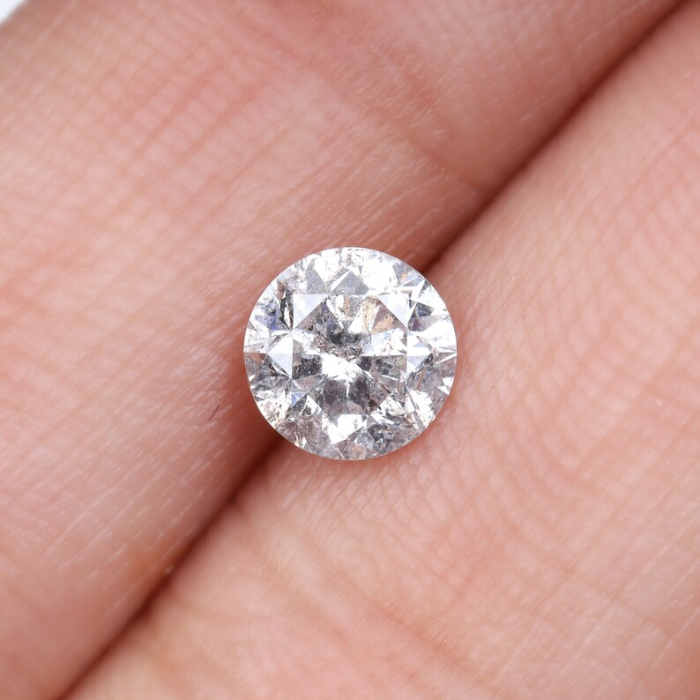 Salt And Pepper Diamond Round Brilliant Cut Diamond
