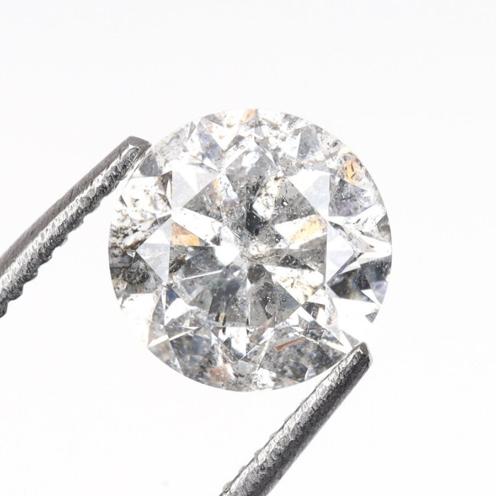 Salt And Pepper Diamond Round Brilliant Cut Diamond