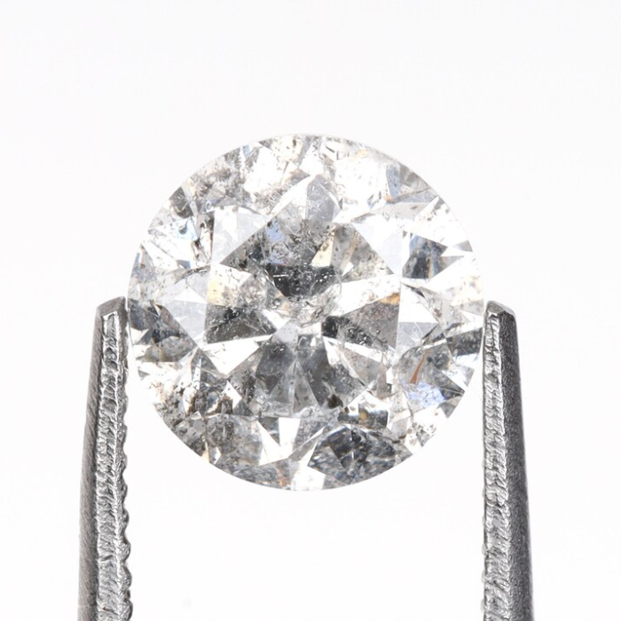 Salt And Pepper Diamond Round Brilliant Cut Diamond