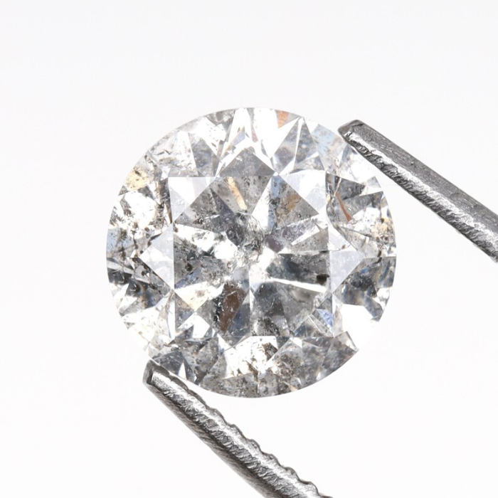 Salt And Pepper Diamond Round Brilliant Cut Diamond