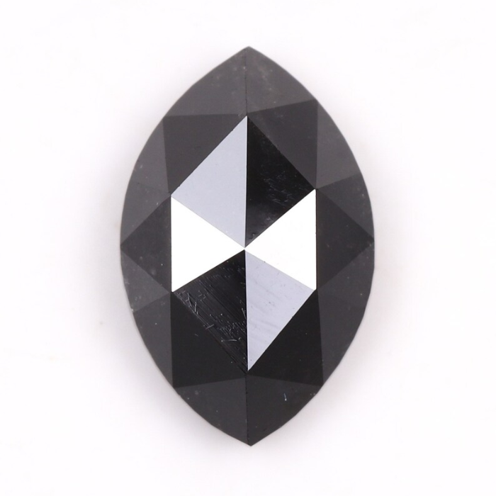 salt and pepper black marquise cut diamond