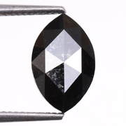 salt and pepper black marquise cut diamond