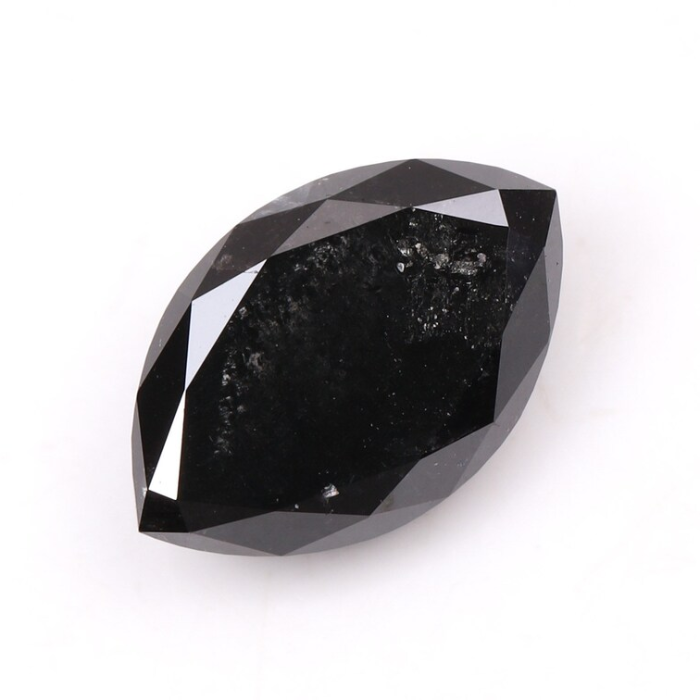 salt and pepper black marquise cut diamond
