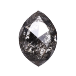 0.95 CT Marquise Cut Salt And Pepper Diamond - Minimal Carbon