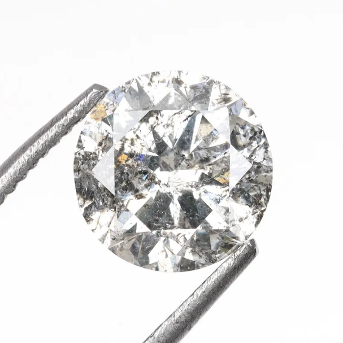 Salt And Pepper Diamond Round Brilliant Cut Diamond