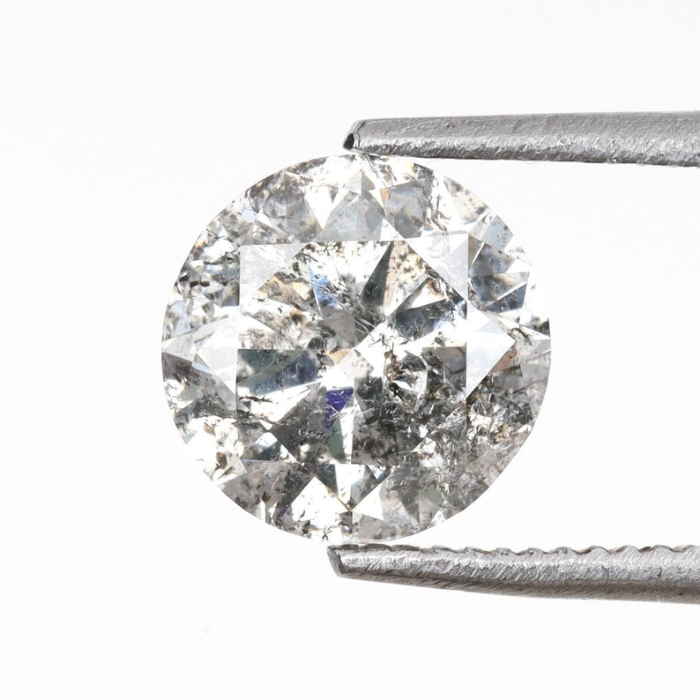 Salt And Pepper Diamond Round Brilliant Cut Diamond