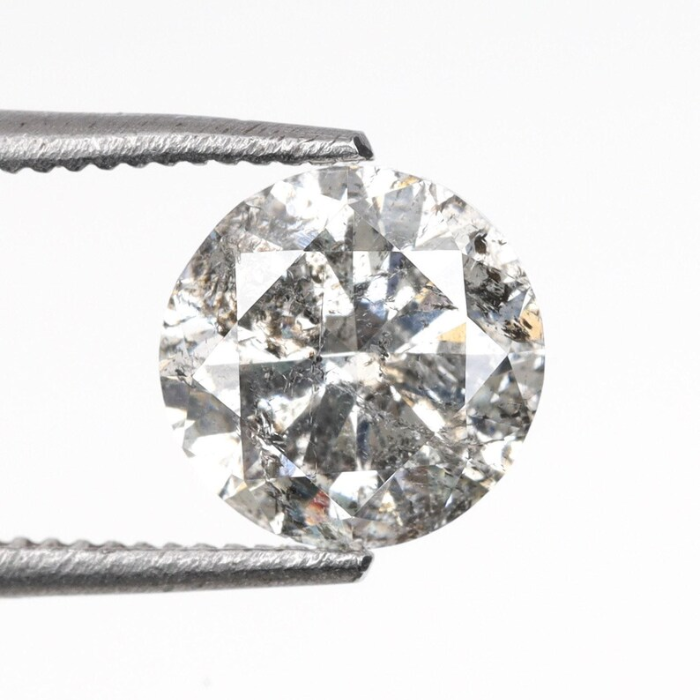 Salt And Pepper Diamond Round Brilliant Cut Diamond