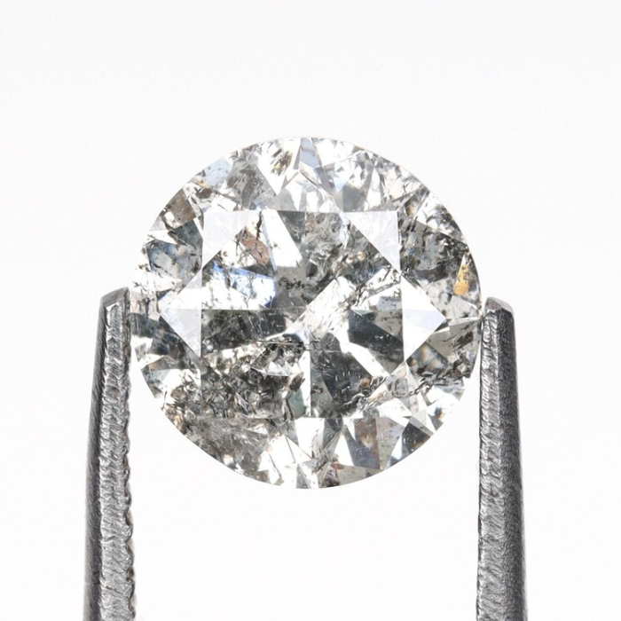 Salt And Pepper Diamond Round Brilliant Cut Diamond