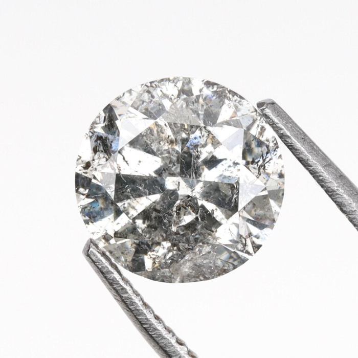 Salt And Pepper Diamond Round Brilliant Cut Diamond