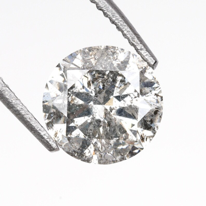 Salt And Pepper Diamond Round Brilliant Cut Diamond