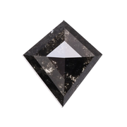 0.97 CT Natural Kite Cut Salt and Pepper Loose Diamond - Minimal Carbon