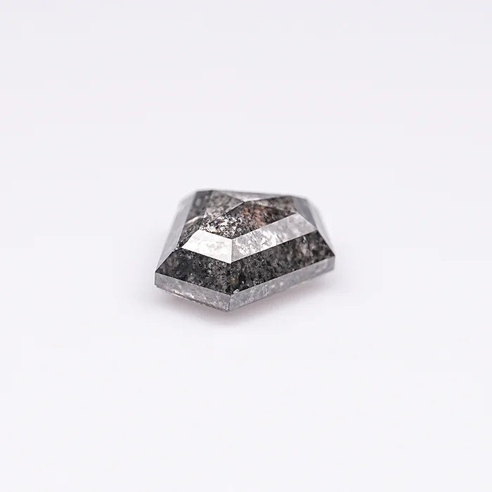 0.99 CT, Pentagon Cut Salt Pepper Diamond, Geometric Natural Loose Diamond
