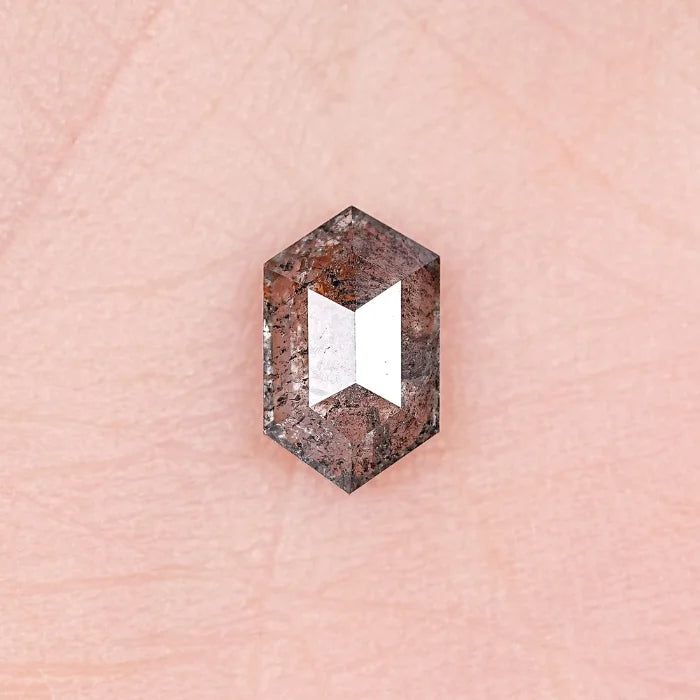 0.99 CT, Salt & Pepper Hexagon Cut Diamond Loose