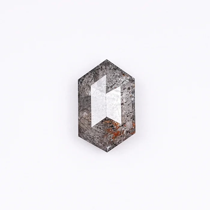 0.99 CT, Salt & Pepper Hexagon Cut Diamond Loose