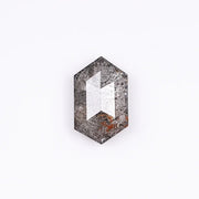 0.99 CT, Salt & Pepper Hexagon Cut Diamond Loose - Minimal Carbon