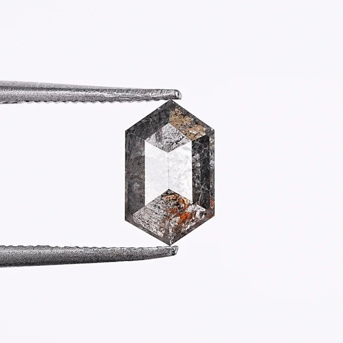 0.99 CT, Salt & Pepper Hexagon Cut Diamond Loose