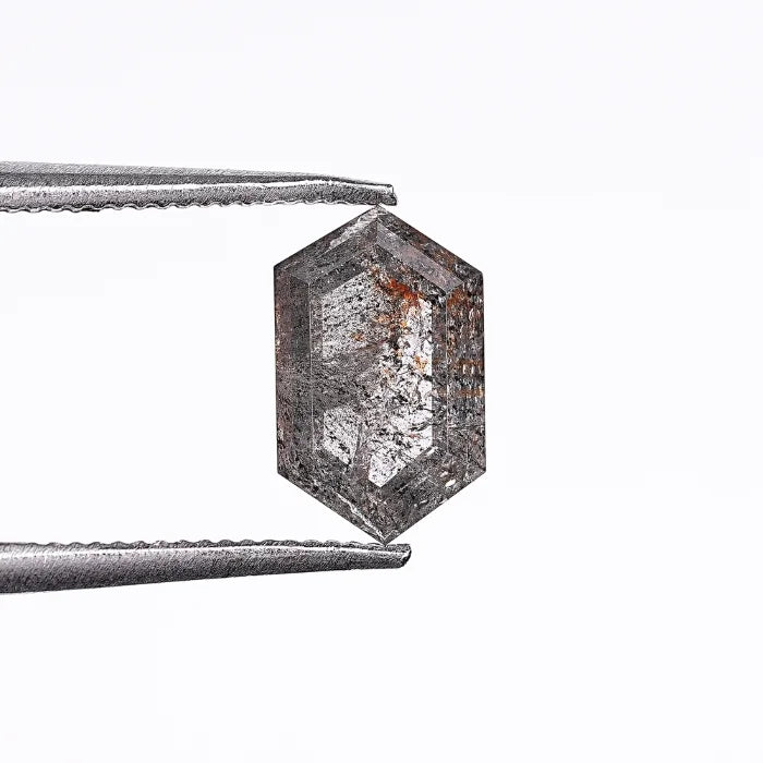 0.99 CT, Salt & Pepper Hexagon Cut Diamond Loose
