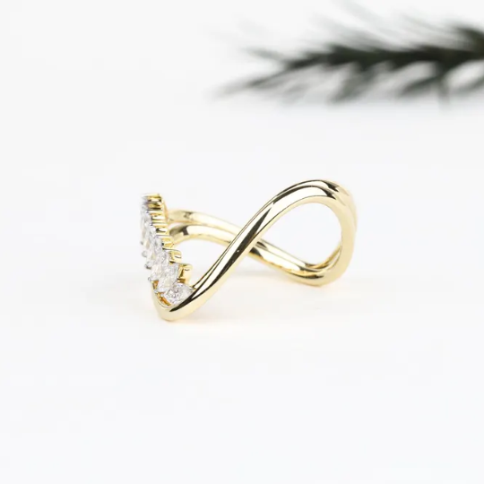 Marquise Cut Diamond Band