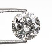 salt and pepper round brilliant cut diamond