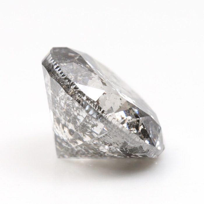 salt and pepper round brilliant cut diamond