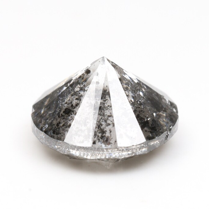 salt and pepper round brilliant cut diamond