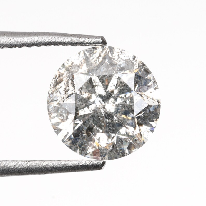 Salt And Pepper Diamond Round Brilliant Cut Diamond