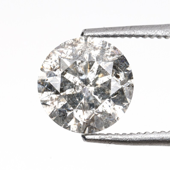 Salt And Pepper Diamond Round Brilliant Cut Diamond