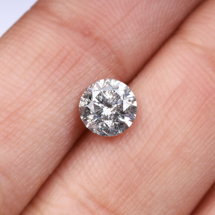 Salt And Pepper Diamond Round Brilliant Cut Diamond