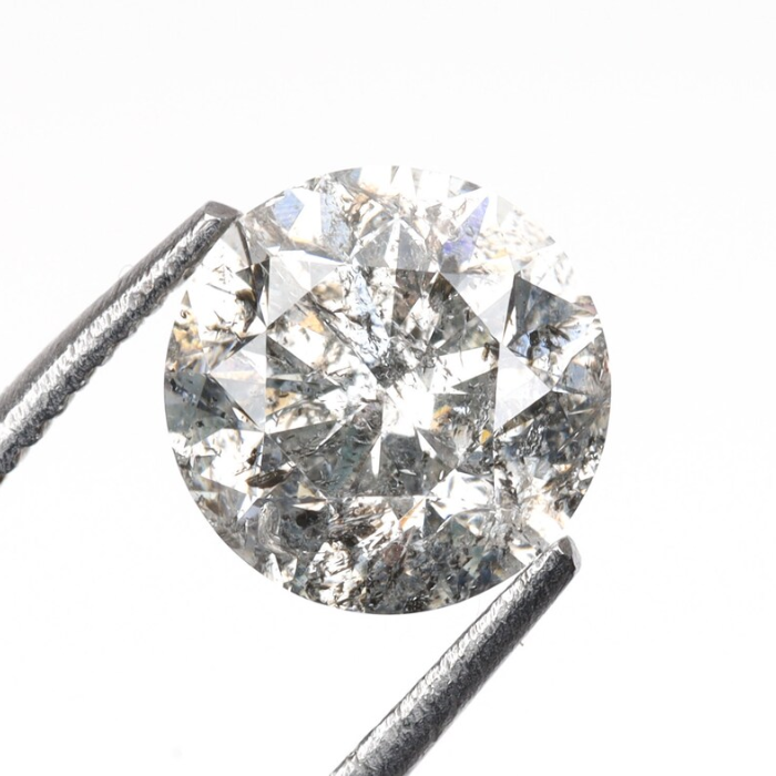 Salt And Pepper Diamond Round Brilliant Cut Diamond