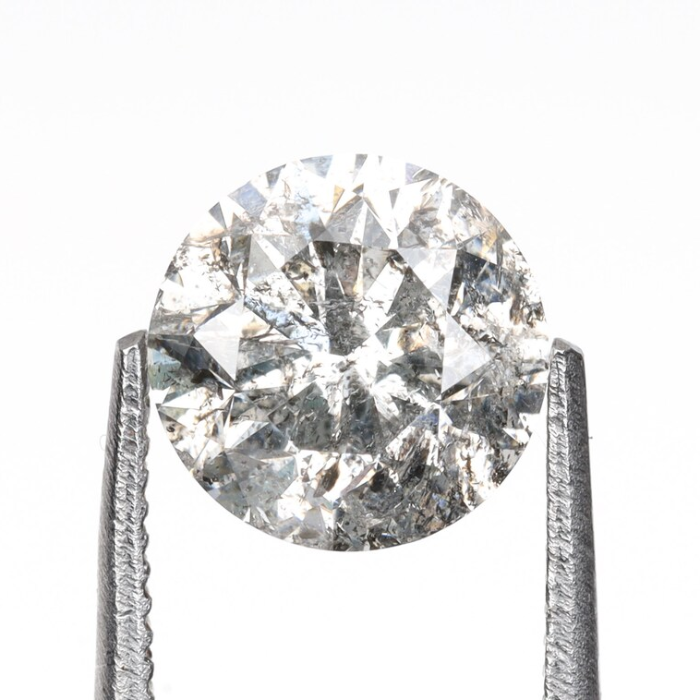 Salt And Pepper Diamond Round Brilliant Cut Diamond