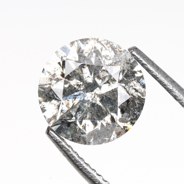 Salt And Pepper Diamond Round Brilliant Cut Diamond