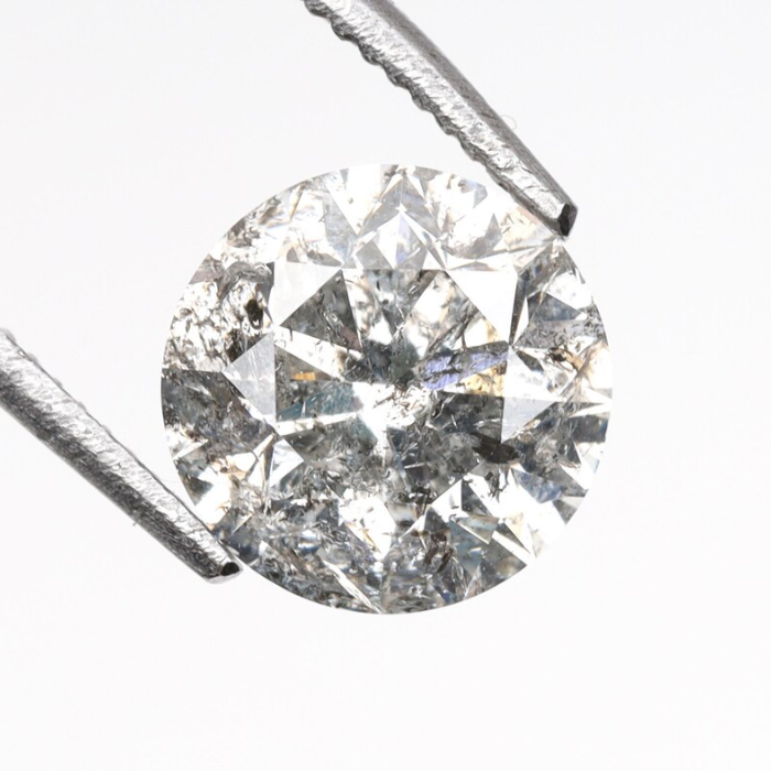 Salt And Pepper Diamond Round Brilliant Cut Diamond