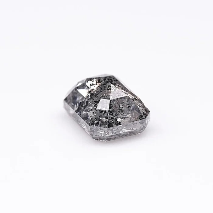 1.00 Carat Emerald Shape Black Salt & Pepper Loose Diamond