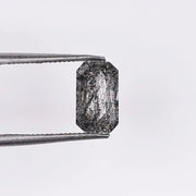 1.01 CT Elongated Emerald Cut Salt & Pepper Diamond Loose