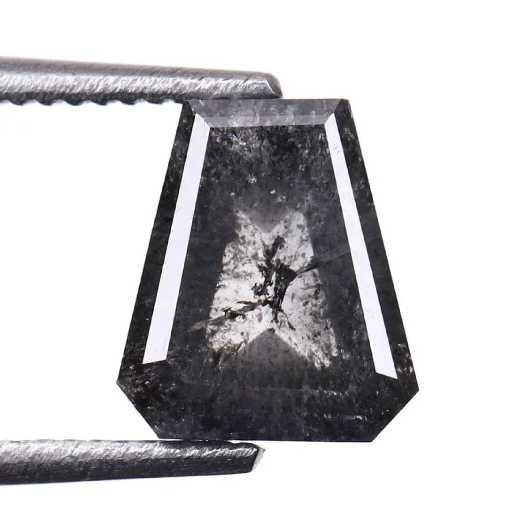 1.01 CT Salt and Pepper Coffin Cut Diamond | TheMinimalCarbon