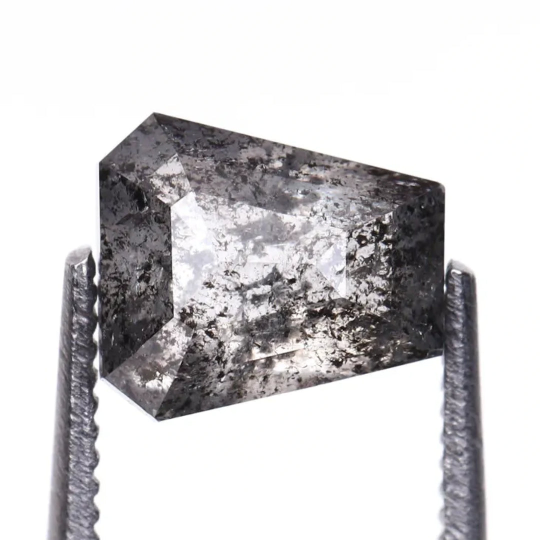 1.01 CT Salt and Pepper Coffin Cut Diamond | TheMinimalCarbon