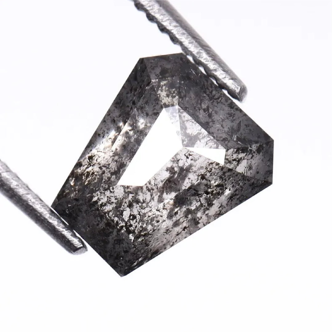 1.01 CT Salt and Pepper Coffin Cut Diamond | TheMinimalCarbon